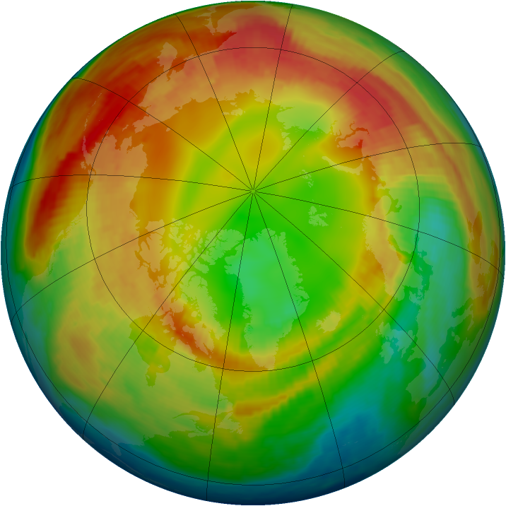 Arctic ozone map for 10 February 1998
